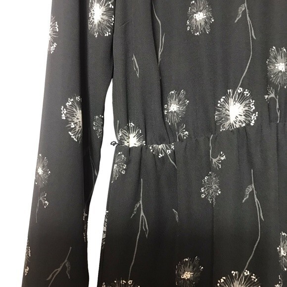 Ann Taylor‎ Loft Black Dandelion Shift Dress - Picture 9 of 10